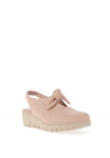 Wonders Bow Slingback Wedge Shoes, Pale Pink