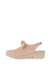 Wonders Bow Slingback Wedge Shoes, Pale Pink