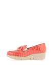 Wonders Brisa Patent Reptile Print Loafers, Coral