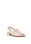 Wonders Metallic Slingback Loafers, Gold