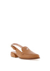 Wonders Pointed Toe Slingback Loafers, Tan