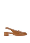 Wonders Maya Smooth Leather Heeled Loafers, Tan
