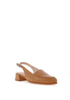 Wonders Maya Smooth Leather Heeled Loafers, Tan