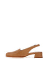 Wonders Maya Smooth Leather Heeled Loafers, Tan