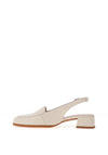 Wonders Maya Smooth Leather Heeled Loafers, Cream