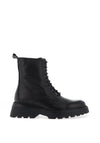 Wonders Atari Leather Laced Ankle Boot, Negro
