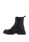 Wonders Atari Leather Laced Ankle Boot, Negro