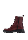 Wonders Atari Leather Laced Ankle Boot, Burgundy
