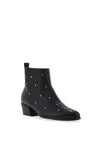 Wonders Leather Stud Detailed Ankle Boots, Black