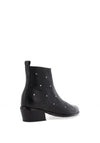 Wonders Leather Stud Detailed Ankle Boots, Black