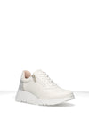Wonders Wild V Perforated Leather Wedged Trainers, White