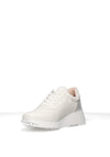 Wonders Wild V Perforated Leather Wedged Trainers, White