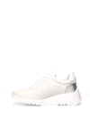 Wonders Wild V Perforated Leather Wedged Trainers, White