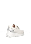 Wonders Wild V Perforated Leather Wedged Trainers, White