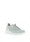 Wonders Leather Perforated Detail Trainers, Aqua