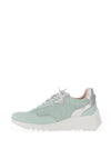 Wonders Leather Perforated Detail Trainers, Aqua