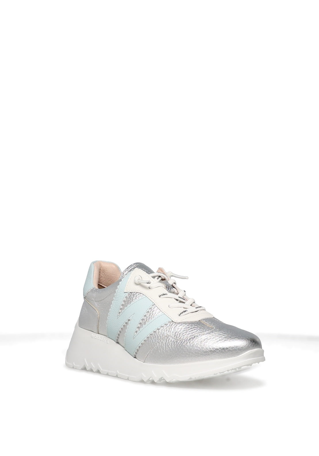 Wonders Wild Platform Wedge Trainers, Silver