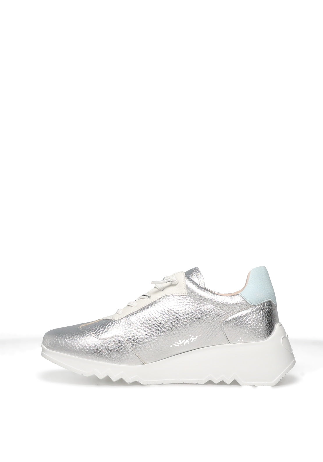 Wonders Wild Platform Wedge Trainers, Silver
