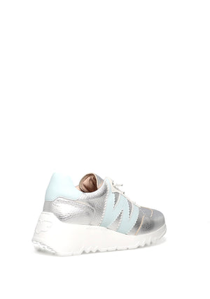 Wonders Wild Platform Wedge Trainers, Silver