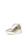 Wonders Wild Platform Wedge Trainers, Gold