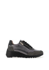 Wonders Metallic Leather Platform Trainers, Grey
