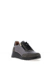 Wonders Metallic Leather Platform Trainers, Grey