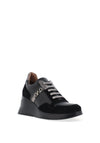 Wonders Eva Platform Wedge Trainers, Black