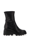 Wonders Alice Soft Leather Wedge Sock Boot, Black