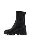 Wonders Alice Soft Leather Wedge Sock Boot, Black