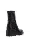 Wonders Alice Soft Leather Wedge Sock Boot, Black