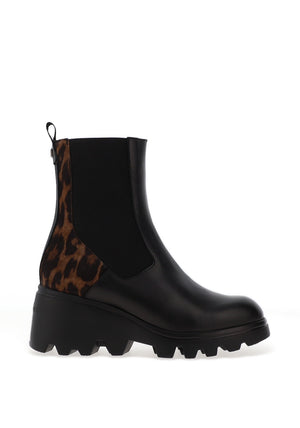 Wonders Chelsea Styled Wedge Ankle Boot, Black