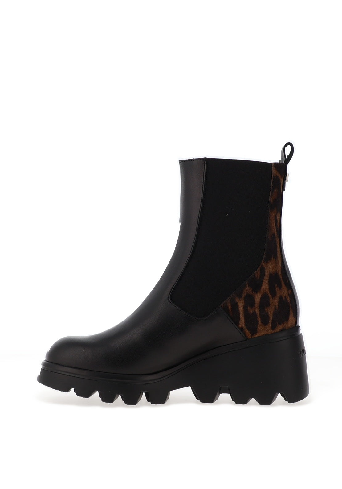 Wonders Chelsea Styled Wedge Ankle Boot, Black