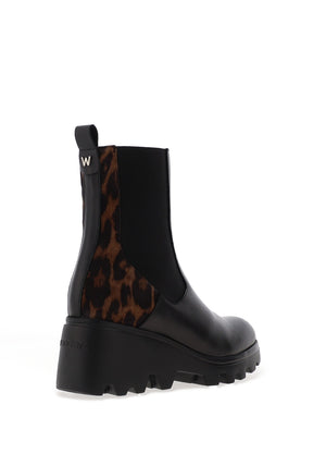 Wonders Chelsea Styled Wedge Ankle Boot, Black