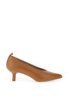 Wonder Hilda Leather Kitten Heel Shoes, Tan