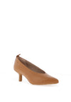 Wonder Hilda Leather Kitten Heel Shoes, Tan