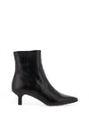 Wonders Talis Leather Kitten Heeled Boots, Black