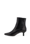 Wonders Talis Leather Kitten Heeled Boots, Black