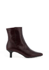 Wonders Talis Leather Kitten Heeled Boots, Wine