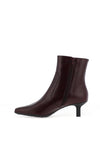 Wonders Talis Leather Kitten Heeled Boots, Wine