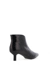 Wonders Leather Croc Kitten Heeled Ankle Boots, Black