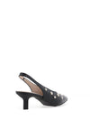 Wonders Flexfit Leather Kitten Heel Shoes, Black
