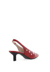 Wonders Flexfit Leather Kitten Heel Shoes, Red