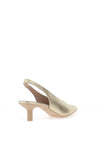 Wonders Leopard Printed Leather Kitten Heel Shoes, Gold