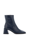 Wonders Mariana Leather Square Heeled Boot, Navy