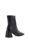 Wonders Mariana Leather Square Heeled Boot, Negro