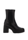 Wonders Charme Suede Leather Calve High Heeled Boots, Black