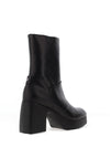 Wonders Charme Suede Leather Calve High Heeled Boots, Black