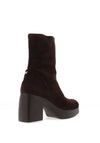 Wonders Charme Suede Leather Calve High Heeled Boots, Brown
