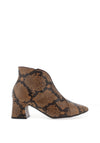 Wonders Eliot Leather Snake Print Ankle Boots, Taupe