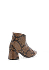 Wonders Eliot Leather Snake Print Ankle Boots, Taupe